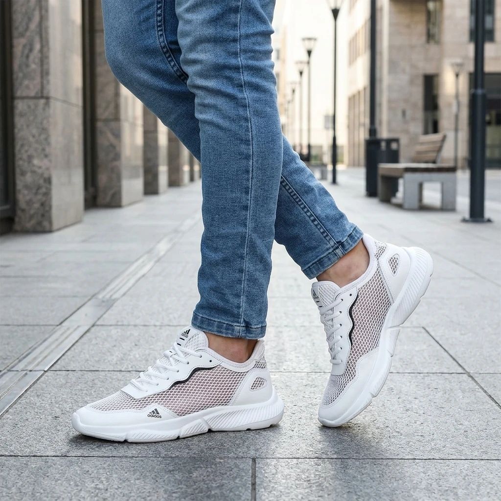 کفش ورزشی تابستانی مردانه آدیداس سفید مدل Ador